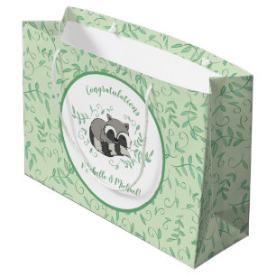 Raccoon Baby shower Woodland Animals Groot Cadeauzakje