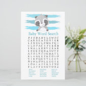 Raccoon Baby shower Word Search Game (Staand voorkant)
