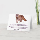 RACCOON BABY VALENTIJNSDAG KAART (Achterkant)