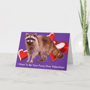 RACCOON BABY VALENTIJNSDAG KAART