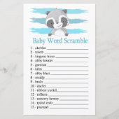Raccoon Baby word scramble game (Voorkant)
