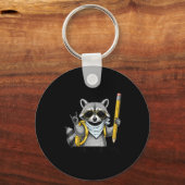 Raccoon Back To School Funny For Teacher Boy Girl Sleutelhanger (Voorkant)