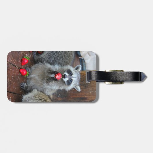 Raccoon bagagelabel (Achterkant horizontaal)