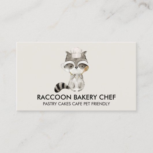 Raccoon Bakery Visitekaartje (Voorkant)