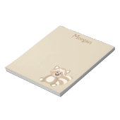 Raccoon Beige Notitieblok (Linkerzijde)