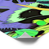 Raccoon Berries Surreal Wall Art Poster (Hoek)