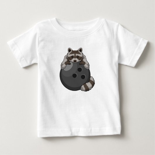 Raccoon bij Bowling met Bowling ball (Voorkant)