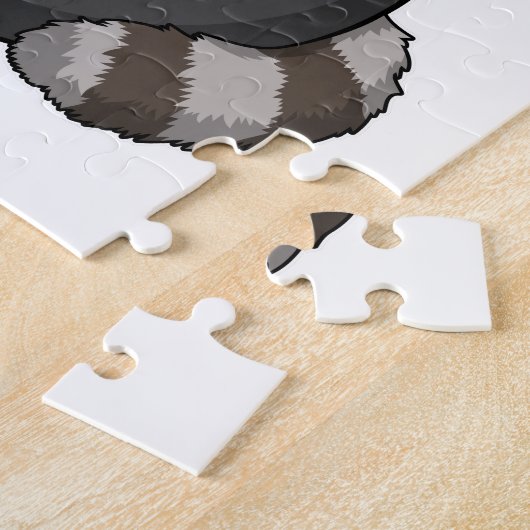 Raccoon bij Bowling met Bowling ball Legpuzzel (Zijkant)