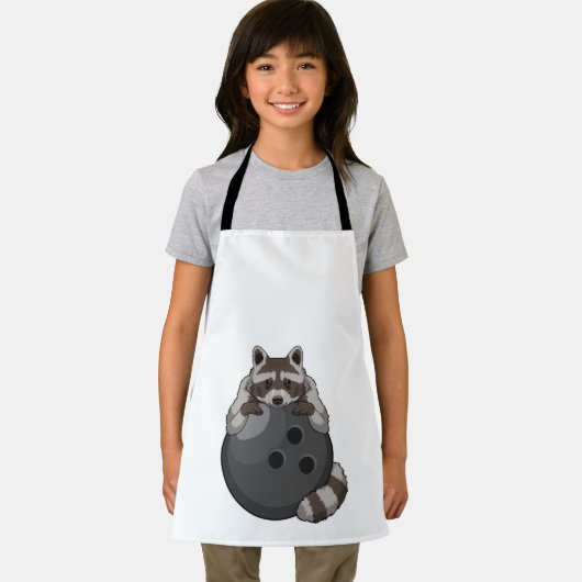 Raccoon bij Bowling met Bowling ball Schort (Insitu)