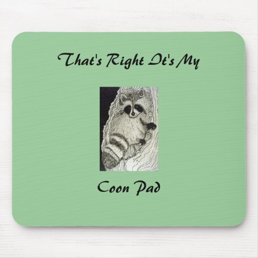 Raccoon bij Home Mousepad Muismat (Voorkant)