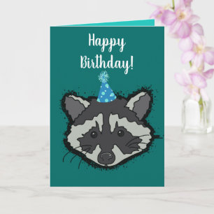 Raccoon Birthday-kaart Kaart