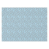 Raccoon Birthday Party Blue Tafelkleed (Voorkant (Horizontaal))