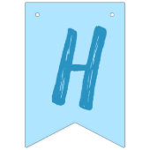 Raccoon Birthday Party Blue Vlaggetjes (Tweede vlag)