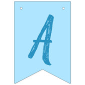 Raccoon Birthday Party Blue Vlaggetjes (Derde vlag)