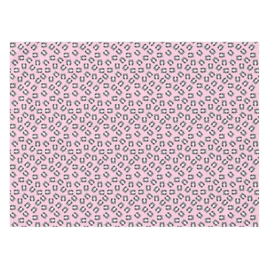 Raccoon Birthday Party Pink Tafelkleed (Voorkant (Horizontaal))