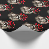 Raccoon-bladerend Waterverf-pakpapier Cadeaupapier (Hoek)
