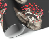 Raccoon-bladerend Waterverf-pakpapier Cadeaupapier (Rol Hoek)