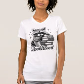 Raccoon Booktrovert Women's Fitted T-shirt (Voorkant)