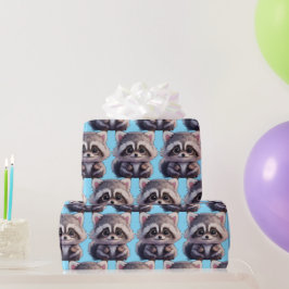 Raccoon bosdieren bos vrienden cadeaupapier