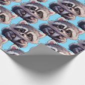 Raccoon bosdieren bos vrienden cadeaupapier (Hoek)