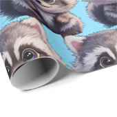 Raccoon bosdieren bos vrienden cadeaupapier (Rol Hoek)