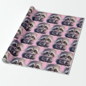 Raccoon bosdieren bos vrienden cadeaupapier (Uitgerold)
