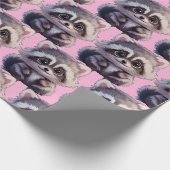 Raccoon bosdieren bos vrienden cadeaupapier (Hoek)