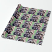 Raccoon bosdieren bos vrienden cadeaupapier (Uitgerold)
