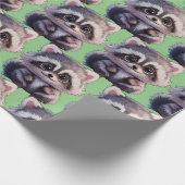 Raccoon bosdieren bos vrienden cadeaupapier (Hoek)