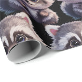 Raccoon bosdieren bos vrienden cadeaupapier (Rol Hoek)