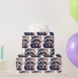 Raccoon bosdieren bos vrienden cadeaupapier