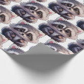 Raccoon bosdieren bos vrienden cadeaupapier (Hoek)
