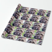 Raccoon bosdieren bos vrienden cadeaupapier (Uitgerold)