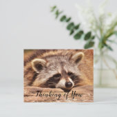 Raccoon Briefkaart (Staand voorkant)