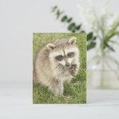 Raccoon Briefkaart (Staand voorkant)