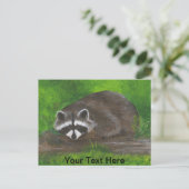 Raccoon Briefkaart (Staand voorkant)