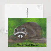Raccoon Briefkaart (Voorkant / Achterkant)