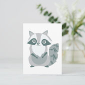 Raccoon Briefkaart (Staand voorkant)