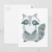 Raccoon Briefkaart (Voorkant / Achterkant)
