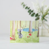 Raccoon Briefkaart (Staand voorkant)