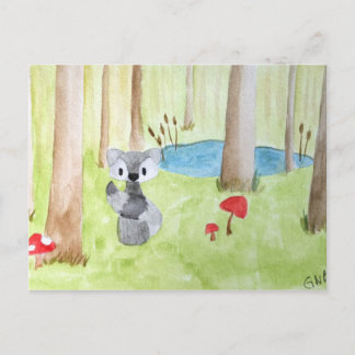 Raccoon Briefkaart