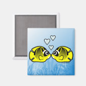 Raccoon Butterflyfish Love Magneet (Voorkant / Achterkant)