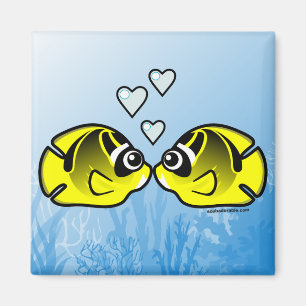 Raccoon Butterflyfish Love Magneet