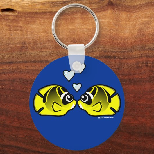 Raccoon Butterflyfish Love Sleutelhanger (Voorkant)