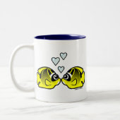 Raccoon Butterflyfish Love Tweekleurige Koffiemok (Links)