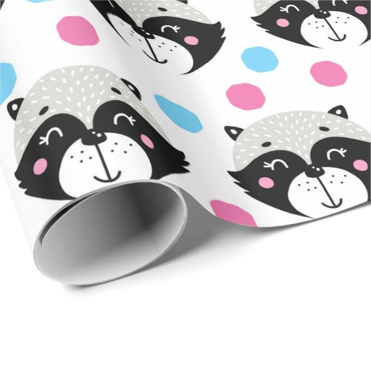 Raccoon Cadeaupapier (Rol Hoek)