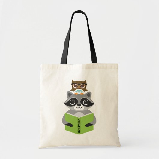 Raccoon Canvas tassen (Voorkant)