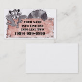 Raccoon Carpenter Visitekaartje (Voorkant / Achterkant)