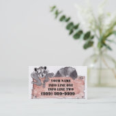 Raccoon Carpenter Visitekaartje (Staand voorkant)