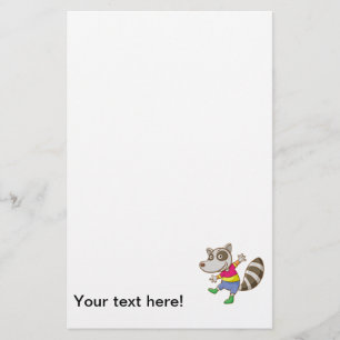 Raccoon cartoon briefpapier